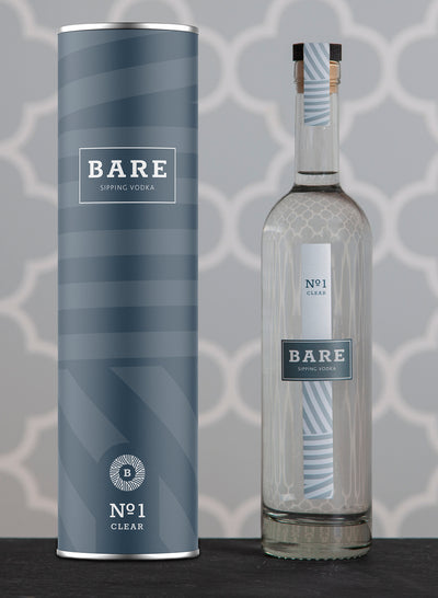 500ml Bare Sipping Vodka clear flavour with smart presentation tube